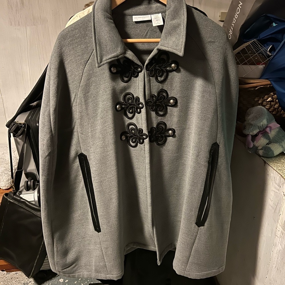 Gray New York and Co. Wool cape